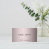 Carte De Visite Feuil métallique argenté de luxe personnalisé (Debout devant)