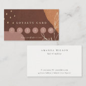 Carte De Visite Feuillage Abstrait de feuillage orange rouille 6 p (Devant / Derrière)