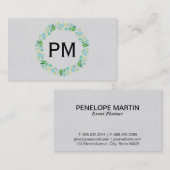 Carte De Visite Feuillage | Cadre (Devant / Derrière)