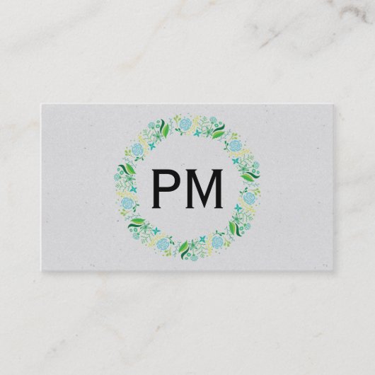 Carte De Visite Feuillage | Cadre (Devant)
