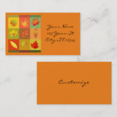 Carte De Visite Feuillage d'automne Feuilles d'automne Thunder_Cov (Devant / Derrière)