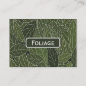 Carte De Visite Feuillage de feuilles vertes (Devant)