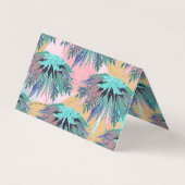 Carte De Visite Feuillage de menthe tropicale Design rose moderne (Dos)