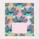 Carte De Visite Feuillage de menthe tropicale Design rose moderne (Intérieur déplié)