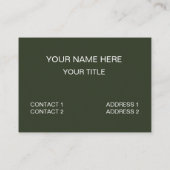 Carte De Visite Feuillage Feuille vert (Dos)