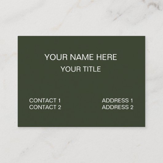 Carte De Visite Feuillage Feuille vert (Dos)