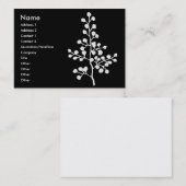 Carte De Visite Feuillage no 4 Mono | (Devant / Derrière)