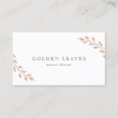 Carte de visite Feuillage Rose Gold (Devant)