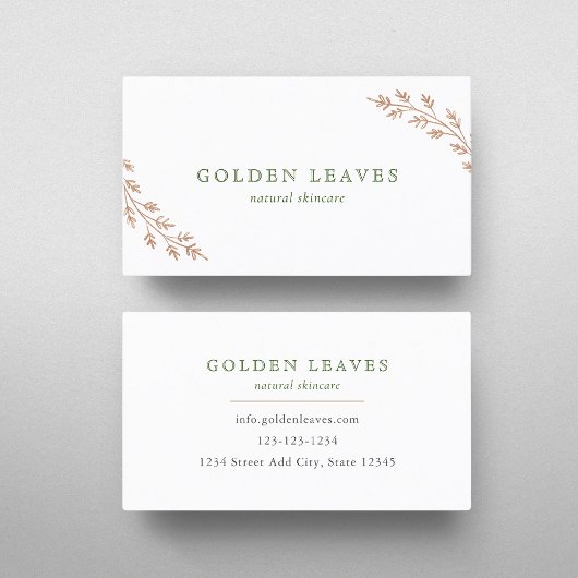 Carte de visite Feuillage Rose Gold