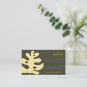 Carte De Visite Feuillage tropical rétro (Debout devant)