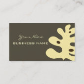 Carte De Visite Feuillage tropical rétro (Dos)