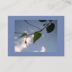 Carte De Visite Feuillage vert dans un ciel bleu