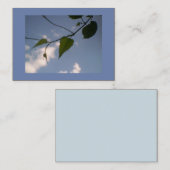 Carte De Visite Feuillage vert dans un ciel bleu (Devant / Derrière)