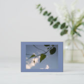Carte De Visite Feuillage vert dans un ciel bleu (Debout devant)