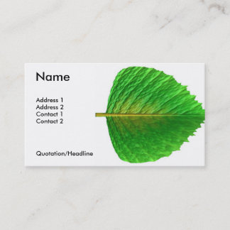 Carte De Visite feuille