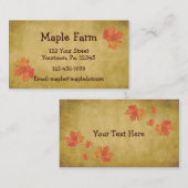 Carte de visite Feuille (Devant / Derrière)