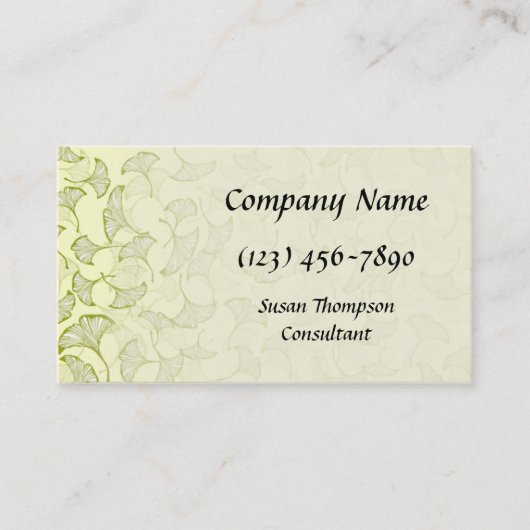 Carte De Visite Feuille 2 de Ginkgo (Devant)