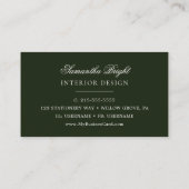 Carte de visite Feuille à fleurs blanches (Dos)