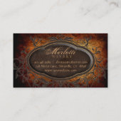 Carte De Visite Feuille antique vintage de vin (Dos)