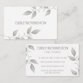 Carte De Visite Feuille aquarelle (Devant / Derrière)