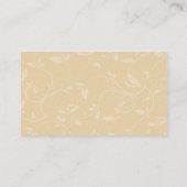 Carte De Visite Feuille beige - affaires (Dos)