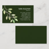 Carte De Visite Feuille Berries Herbes de médecine herbacée (Devant / Derrière)