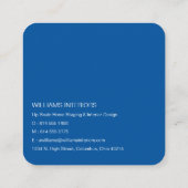 Carte de visite Feuille bleu et vert Tropical (Dos)