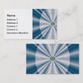 Carte de visite feuille bleue (Devant / Derrière)