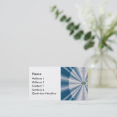 Carte de visite feuille bleue (Debout devant)