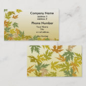 Carte De Visite Feuille d'automne (Devant / Derrière)