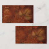 Carte De Visite Feuille d'automne (Devant / Derrière)