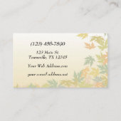 Carte De Visite Feuille d'automne en baisse coloré (Dos)