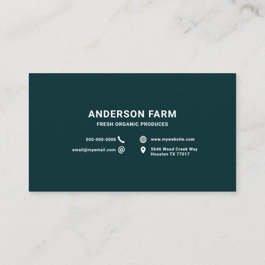 Carte De Visite Feuille de blé - Fermier (Dos)