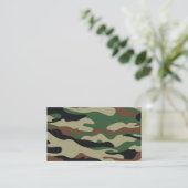 Carte De Visite Feuille de camouflage modèle brun vert (Debout devant)