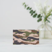 Carte De Visite Feuille de camouflage modèle brun vert beige (Debout devant)