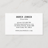 Carte De Visite Feuille de camouflage modèle brun vert beige (Dos)