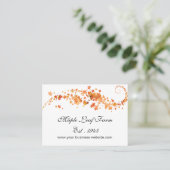 Carte De Visite Feuille de érable orange pailletée (Debout devant)