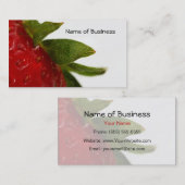 Carte De Visite Feuille de fraise avec la raison sociale (Devant / Derrière)