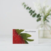 Carte De Visite Feuille de fraise avec la raison sociale (Debout devant)