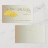 Carte De Visite Feuille de Ginkgo de chute (Devant / Derrière)