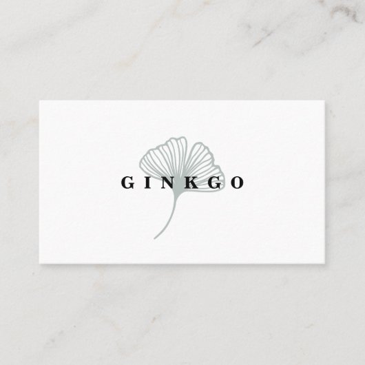 Carte De Visite Feuille de Ginkgo moderne (Devant)