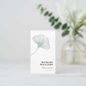 Carte De Visite Feuille de Ginkgo moderne (Debout devant)