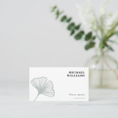 Carte De Visite Feuille de Ginkgo moderne (Debout devant)