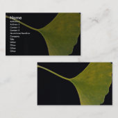 Carte De Visite Feuille de inspiration de Ginkgo (Devant / Derrière)