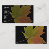 Carte De Visite Feuille de inspiration d'érable à sucre (Devant / Derrière)