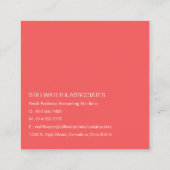 Carte de visite Feuille de la Jungle Urbaine Bleue (Dos)