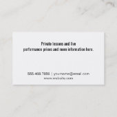 Carte De Visite Feuille de musique (Dos)