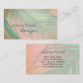 Carte De Visite feuille de palme nature photo art personnalisé dou (Devant / Derrière)