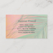 Carte De Visite feuille de palme nature photo art personnalisé dou (Dos)