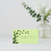 Carte De Visite Feuille de Plante de lierre vert herbe (Debout devant)